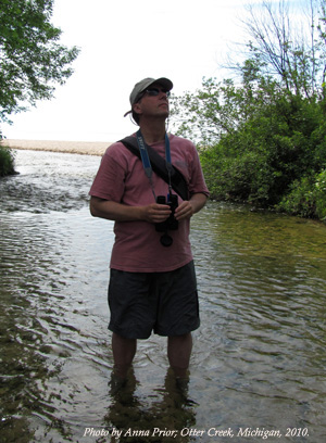 Photograph of Paul Prior at Otter Creek; Anna Prior, 2010.